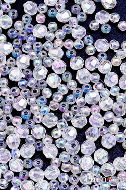 Perle acriliche - diam. 3–5 mm - bianco  